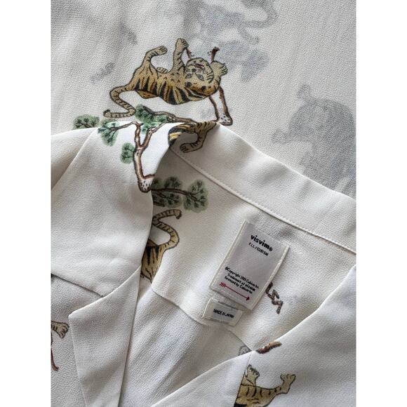 Visvim Copa Silk Vacation Shirt White Tiger Japan - Picture 3 of 9